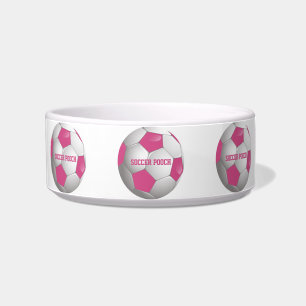 Comedero Rosa y blanco adaptables del balón de fútbol del