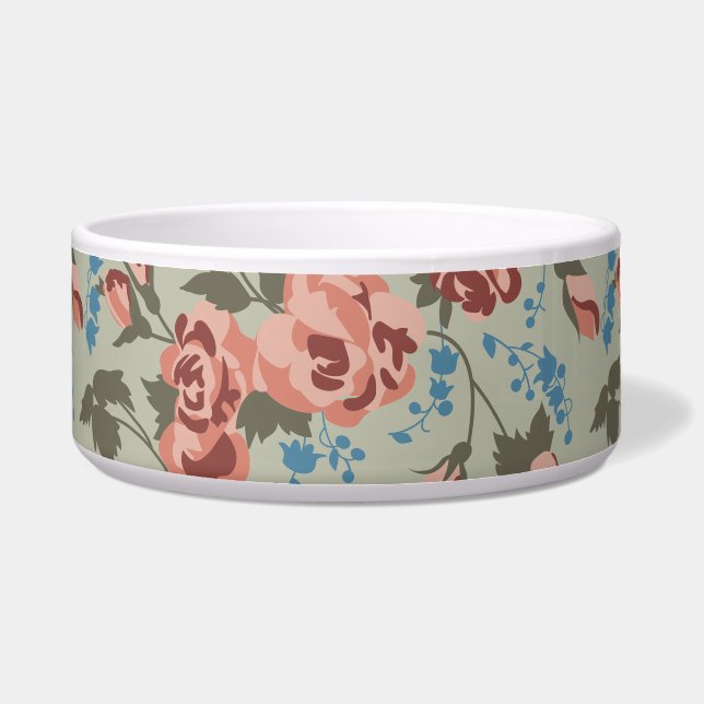 Comedero Rosas y campanillas azules (Frente)