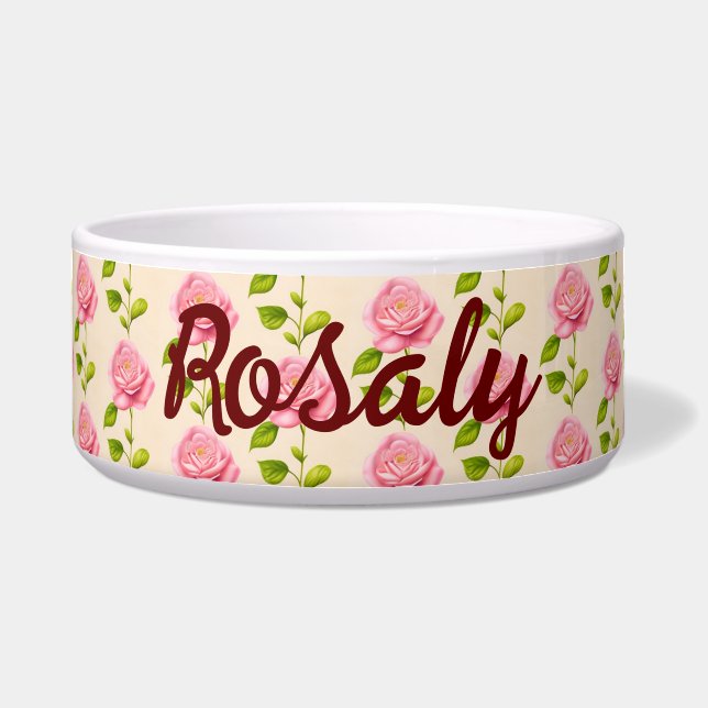 Comedero Rosen Muster rosa pink (Frente)