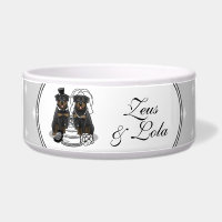 Rottweilers de boda Novia y Perros Novios Lindos