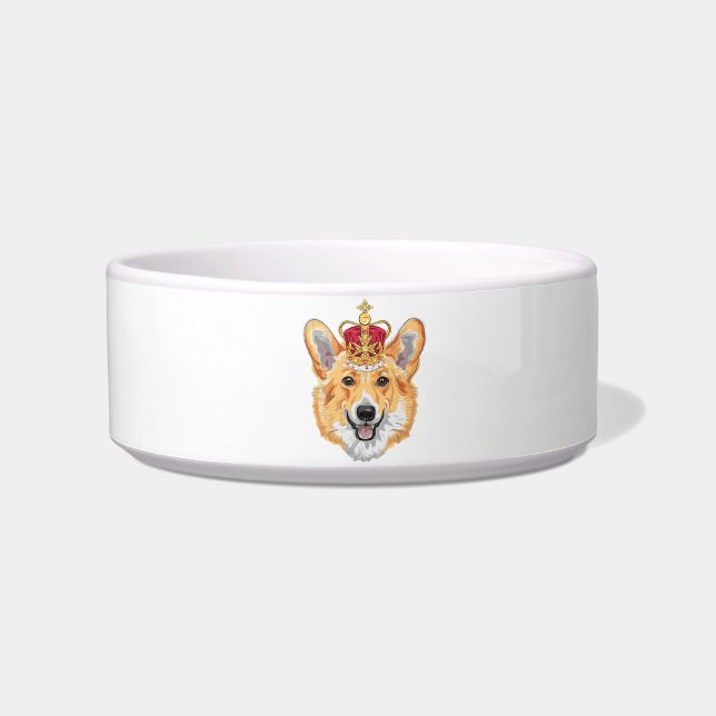 Comedero Royal Smiling Corgi Dog Bowl (Frente)