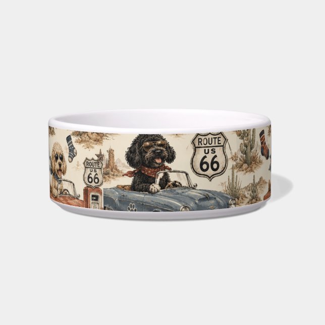 Comedero Ruta Retro 66 Perro (Frente)