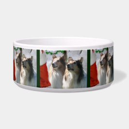Comedero Sable Rough Collie Navidades Dog Bowl