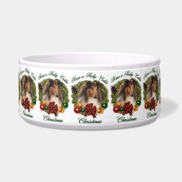 Comedero Sable Rough Collie Navidades Dog Bowl