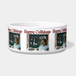 Comedero Sable Rough Collie Navidades Dog Bowl