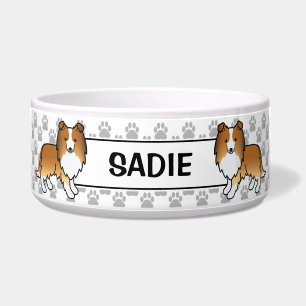 Comedero Sable Shetland Sheepdog Sheltie Perro y nombre