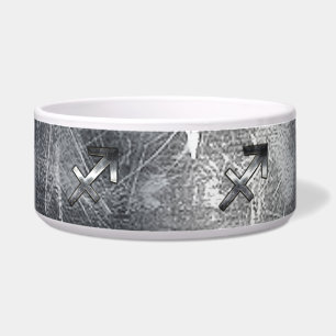Comedero Sagittarius Symbol Grunge Estilo Acero Molesto