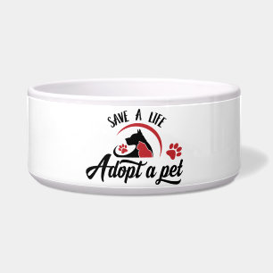 Comedero Salva una Vida Adopta una Mascota 
