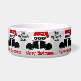 Comedero Santa Boots/Tapa roja Tazón de cerámica