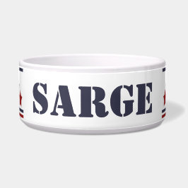 Comedero Sarge Patriotic Dog Bowl | EDITABLE