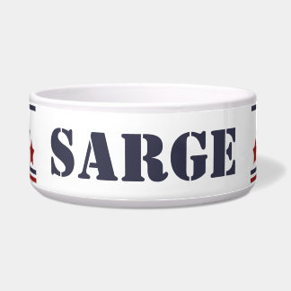 Comedero Sarge Patriotic Dog Bowl | EDITABLE