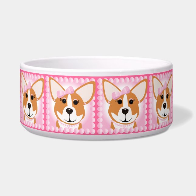 Comedero Señora Dog Bowl del Corgi (Frente)