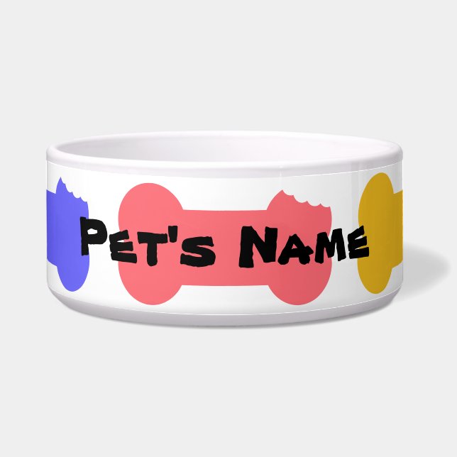Comedero Series de Huesos masticados Tazón de Perro Persona (Frente)