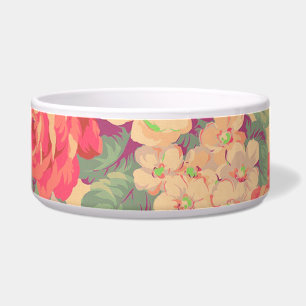 Comedero Shabby Chic Vintage Rosa Mascota Floral