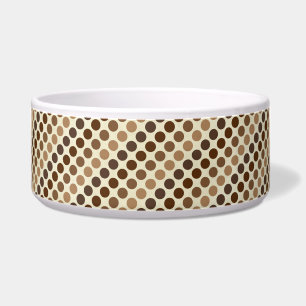 Comedero Shades of Brown Polka Dots by Shirley Taylor