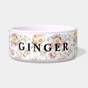 Comedero Sheltie Floral de Primavera   Shabby Chic   Person