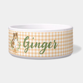 Comedero Sheltie Laurel en una Rama de Laurel | Personaliza