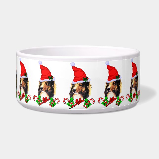 Comedero Sheltie Navidades Merry Bowl (Frente)