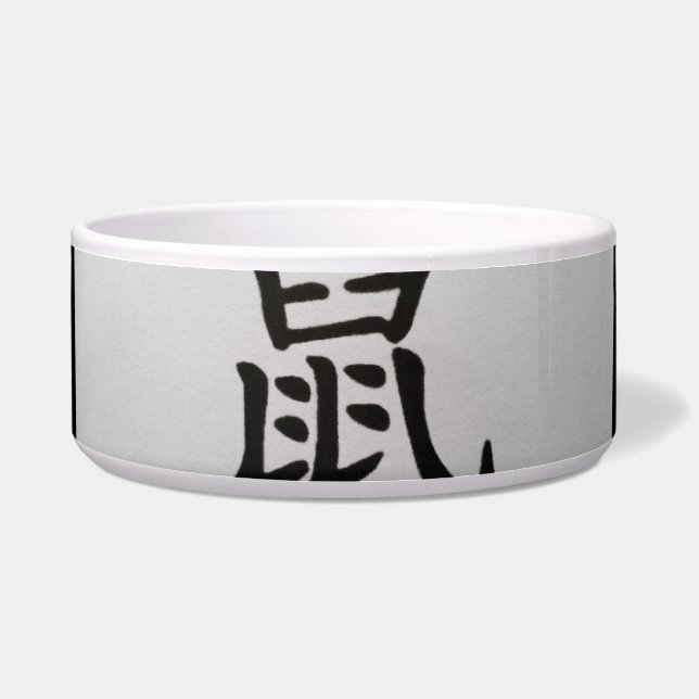 Comedero Signo zodiaco chino Rat black (Frente)