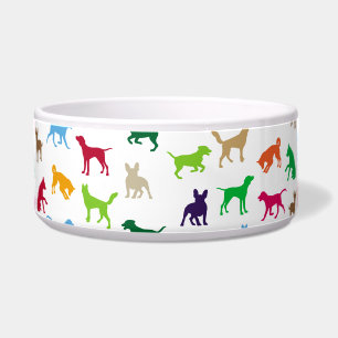 Comedero Silhouettes de perros coloridos