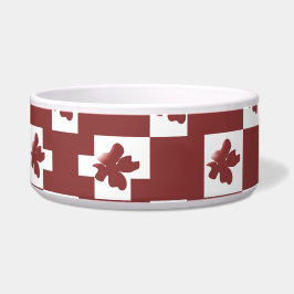 Comedero Silhueta de flores em padrão.