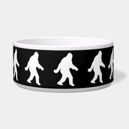 Comedero Silueta blanca sasquatch para fondos oscuros