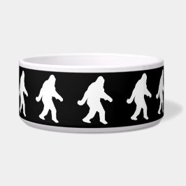 Comedero Silueta blanca sasquatch para fondos oscuros