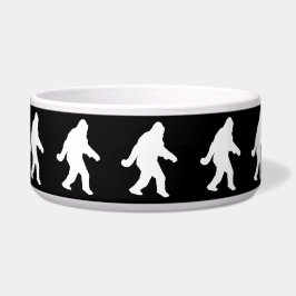 Comedero Silueta blanca sasquatch para fondos oscuros