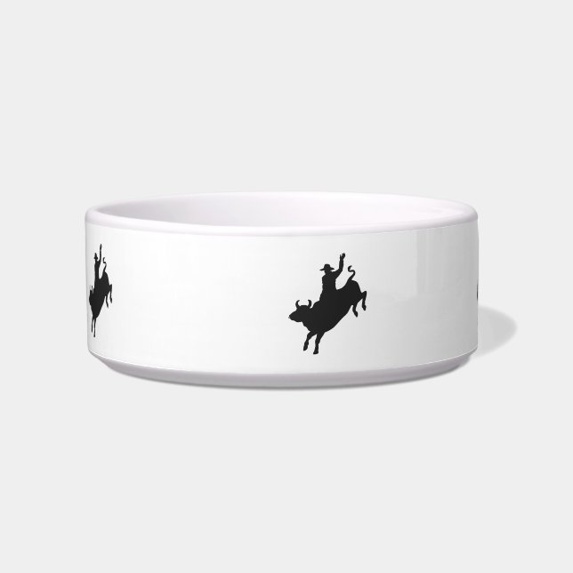 Comedero Silueta de Rodeo Bull Ride (Frente)