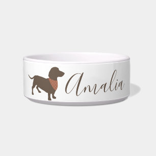 Comedero Silueta del Dachshund de Minimalistic con el