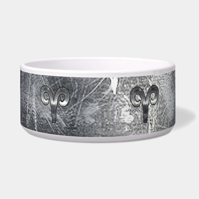 Comedero Símbolo Aries Zodiac estilo industrial (Frente)