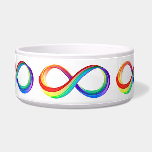 Comedero Símbolo infinito arcoiris en capas