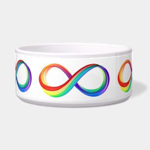Comedero Símbolo infinito arcoiris en capas