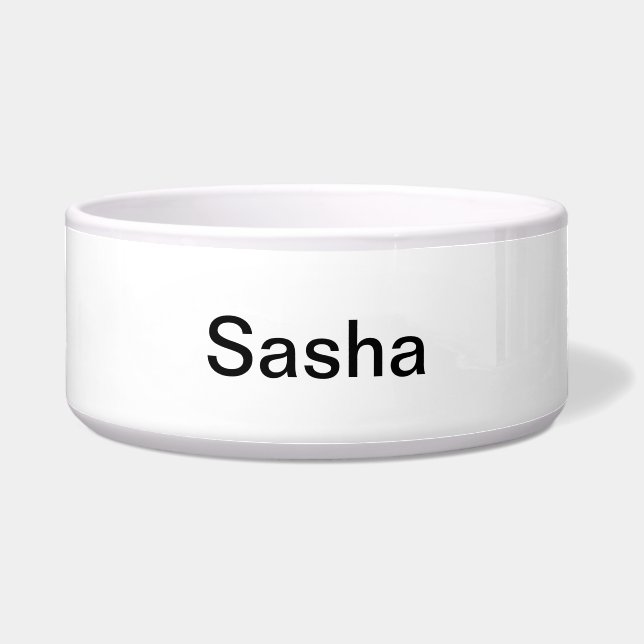 Comedero Simplemente color sólido blanco lo personaliza (Frente)