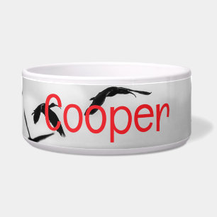 Comedero Sky Birds Pet Bowl con texto COOPER