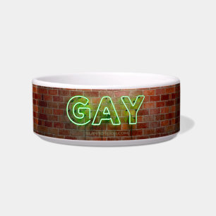 Comedero SlipperyJoe iluminó el letrero de neón gay brillan