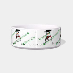 Comedero Snowman Pet Bowl