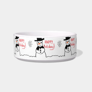 Comedero Snowman Pet Bowl