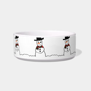 Comedero Snowman Pet Bowl