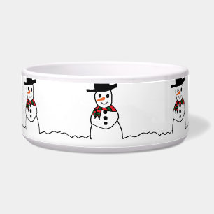 Comedero Snowman Pet Bowl