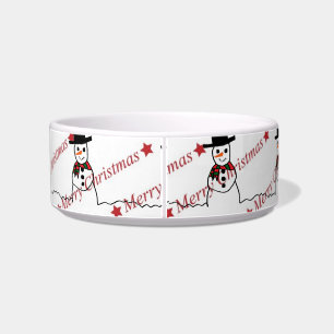Comedero Snowman Pet Bowl