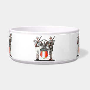 Comedero Soldado, marinero y escudo de los E.E.U.U.