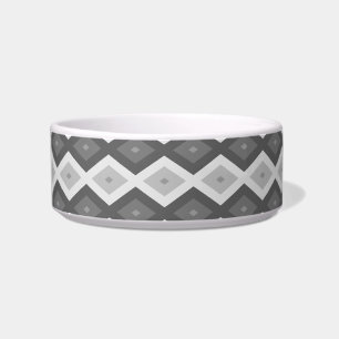 Comedero Sombras de patrón de diamante gris