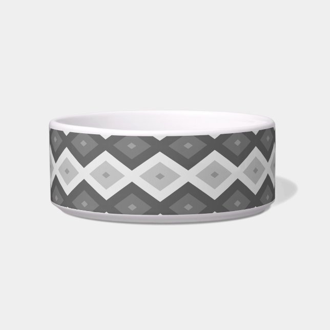 Comedero Sombras de patrón de diamante gris (Frente)