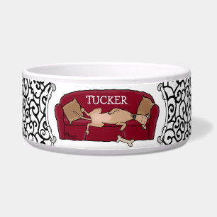 Comedero Sombrero Greyhound (flautista) Perro Lazy Sleeping