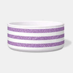Comedero Sparkle Purpurina Look Stripes Dog Bowl