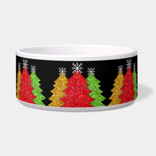 Comedero Sparkling rojo dorado verde árbol de Navidad copo