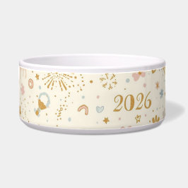 Comedero Sparkling Stars & Paw Prints New Year 2026