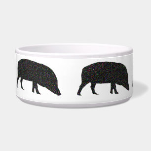 Comedero Sparkly Pig Dog Bowl