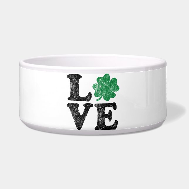 Comedero St Patrick's Day LOVE Shamrock Irish (Frente)